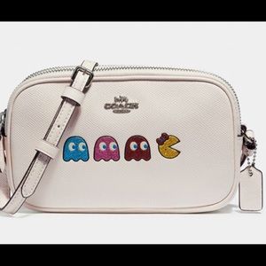 Coach crossbody pouch with ms. PAC-man animation
